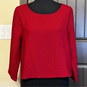 EVERLY Dark Red Blouse, Size Large